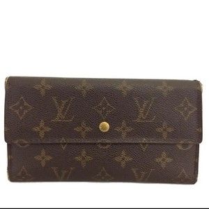 Louis Vuitton Monogram Porte Tresor International Trifold Long Wallet